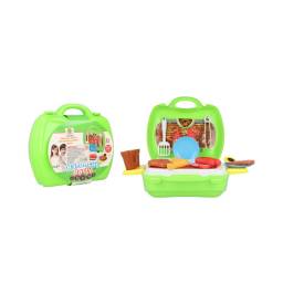 Set infantil de comida en valija 23 x 23 x 9.5 cm