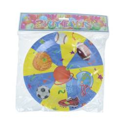 Plato descartable deportes x 10 unidades 23cm