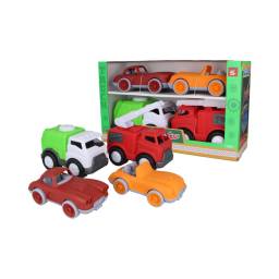 Set infantil camiones y autos x 4 - 23 x 29 cm