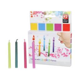 Velas de colores para cumpleaos 12pcs