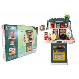 Cocina con luz y sonido verde 64 pcs - 75 x 47.5 x 25 cm