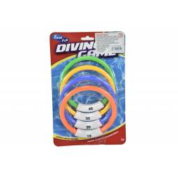 Anillos de buceo para piscina x4 unidades 14cm