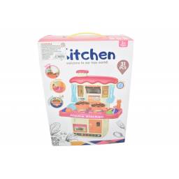 Cocina con luz sonido y agua 31pcs - 43x17x35cm