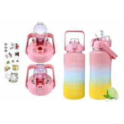 Set de botellas motivacionales degrad x3 unidades 2000ml