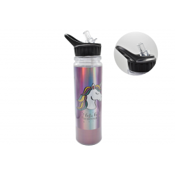 Botella acrlica diseo de unicornio 550ml 25x7.5cm