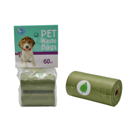 Bolsas biodegradables para mascotas x4 rollos 60 unidades