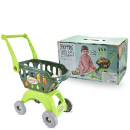 Juego carro de supermercado con frutas y verduras 50x30x20cm