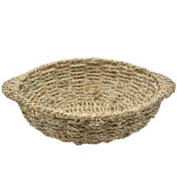 Cesta de ratn con asas 28x10cm