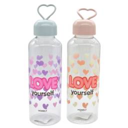 Botella plstica con corazones 24 x 6.5 cm