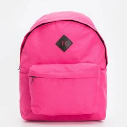 Mochila fucsia de lona 42x30x15cm