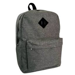 Mochila gris de lona 42x30x15cm