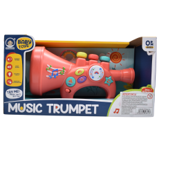 Trompeta musical infantil con luz 32 x 17 cm