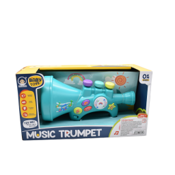 Trompeta musical infantil con luz 32 x 17 cm