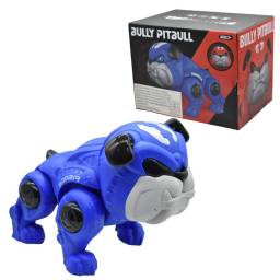 Perro robot pitbull con luz y sonido 20x16x14cm azul