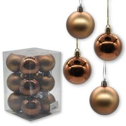 Bolas de navidad marrn 4.5cm x12 unidades