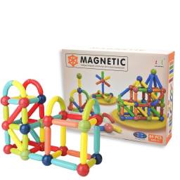 Juego de bolas y varillas de construccin magnticos 64pcs