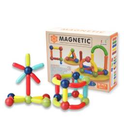 Juego de bolas y varillas de construccin magnticos 25pcs