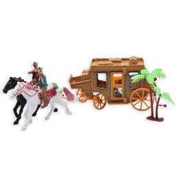 Set de cowboy con carroza 26x9cm