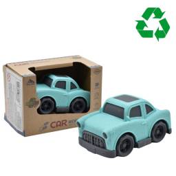 Mini auto de plstico ecolgico verde 8.5x4.5x5cm 