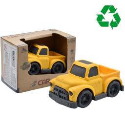 Mini camioneta de plstico ecolgico amarillo 8.5x4.5x5cm 