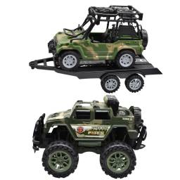 Jeep de guerra con remolque 53x17x14cm