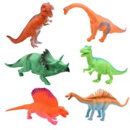 Set de dinosaurios de goma x6 unidades