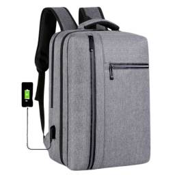 Mochila multifuncin impermeable con puerto USB 42x30x15cm