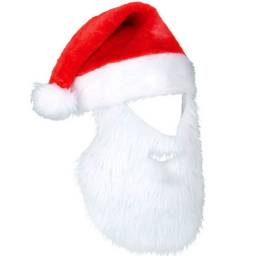 Gorro de Pap noel con barba 66x28cm