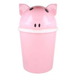 Papelera para residuos diseo cerdito rosa 12 L