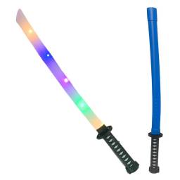 Espada de juguete luminosa con funda azul 67cm