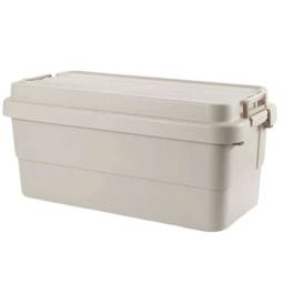 Caja plstica multifuncin con tapa y asas beige 76x37.5x36cm