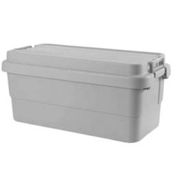 Caja plstica multifuncin con tapa y asas gris 76x37.5x36cm