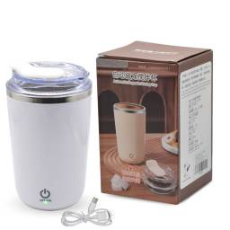 Taza trmica auto revolvedora blanca 350ml 