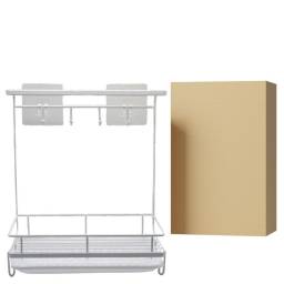 Organizador blanco adhesivo para cocina 24x19x12cm 