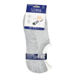 Medias soquete invisible gris x3 unidades Talle 40-46