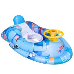 Inflable celeste con volante y bocina 80x60cm