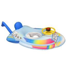 Inflable celeste con volante y bocina 80x60cm