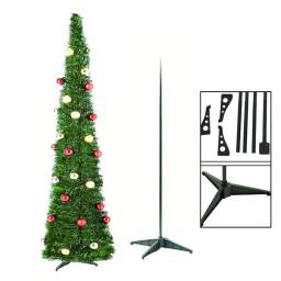 rbol de navidad espiral plegable decorado 150cm