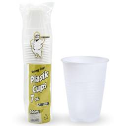 Vaso plstico descartable blanco 200ml x50 unidades