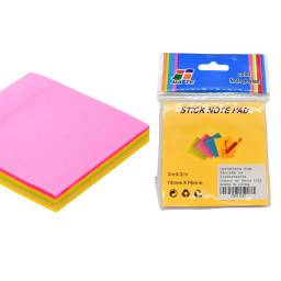 Block de notas de papel post it surtido 7.6x7.6x1cm