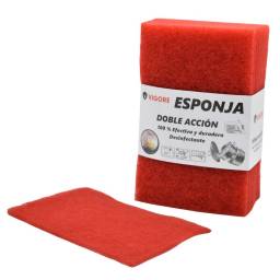 Esponjas de fibra roja Vigore x10 unidades