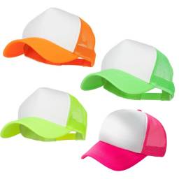 Gorro fluorescente con visera trucker 