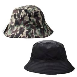 Sombrero piluso camuflado reversible negro