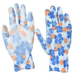 Guantes de jardinera estampados con recubrimiento