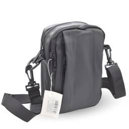 Bolso morral gris 20.5x13x5cm