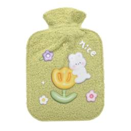 Mini bolsa para agua caliente forrada 600ml verde