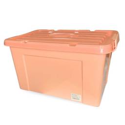 Caja plstica apilable rosa 43x29x24cm