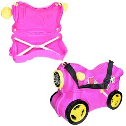 Moto valija infantil 48x35x23cm. Rosa