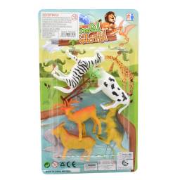 Set de animales en blster 30x19cm