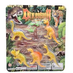 Set de dinosaurios en blster 26x28cm